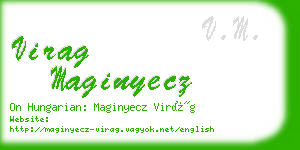 virag maginyecz business card